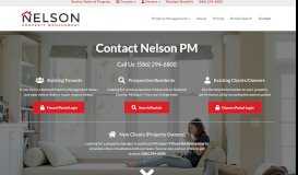 
							         Contact - Nelson Property Management								  
							    