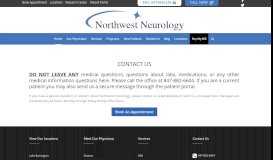 
							         Contact - Northwest Neurology								  
							    