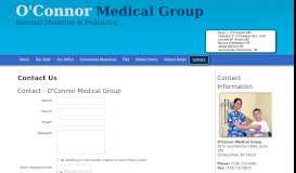 
							         Contact O'Connor Medical Group								  
							    