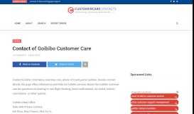 
							         Contact of Goibibo Customer Care | Customer Care Contacts								  
							    
