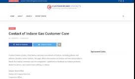 
							         Contact of Indane Gas Customer Care | Customer Care Contacts								  
							    
