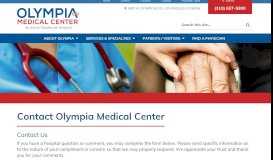 
							         Contact OMC - Olympia Medical Center								  
							    