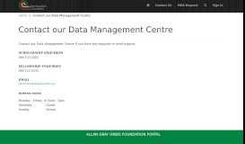 
							         Contact our Data Management Centre · Allan Gray Orbis Foundation								  
							    