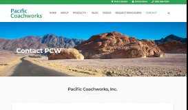
							         Contact PCW - Pacific Coachworks								  
							    