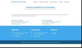 
							         Contact Pediatrics in Paradise in Chula Vista plus National City								  
							    