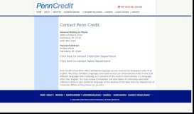 
							         Contact - Penn Credit								  
							    