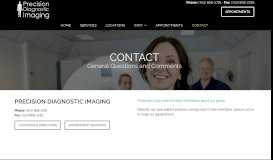 
							         Contact | Precision Diagnostic Imaging								  
							    