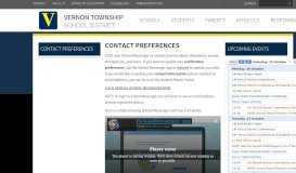 
							         Contact Preferences - Vernon Township School District								  
							    