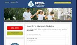 
							         Contact Provida Family Medicine -								  
							    