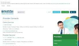 
							         Contact Provider Services | HPSM Providers - Health Plan of San Mateo								  
							    
