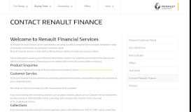 
							         Contact Renault Finance | Renault - Renault Australia								  
							    