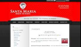 
							         Contact - Santa Maria High School								  
							    