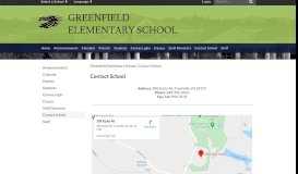 
							         Contact School - Greenfield Elementary School								  
							    