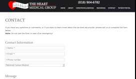 
							         Contact - The Heart Medical Group								  
							    