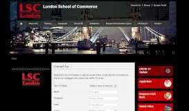 
							         Contact the London School of Commerce								  
							    