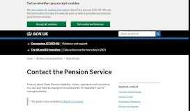 
							         Contact the Pension Service - GOV.UK								  
							    