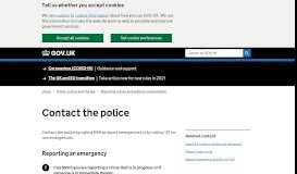 
							         Contact the police - GOV.UK								  
							    