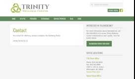 
							         Contact - Trinity Wellness Center								  
							    
