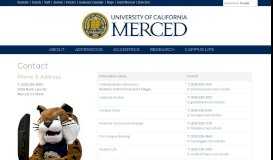 
							         Contact | UC Merced								  
							    
