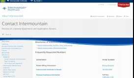 
							         Contact Us | About Us | Intermountain Healthcare								  
							    