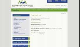 
							         Contact Us | Acadiana Gastroenterology Associates								  
							    