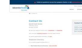 
							         Contact Us - Adventist Health Glendale								  
							    