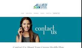 
							         Contact Us - Allied National								  
							    