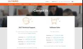 
							         Contact Us | Altaro Software								  
							    