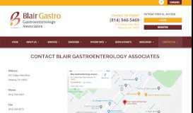 
							         Contact Us | Altoona, PA | Blair Gastroenterology Associates								  
							    