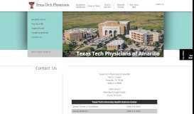 
							         Contact Us | Amarillo | Texas Tech Physicians								  
							    