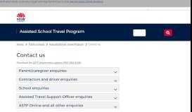 
							         Contact us | Assisted School Travel Program - NSW Department of ...								  
							    