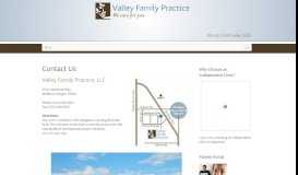
							         Contact Us at Valley Family Practice								  
							    