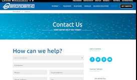 
							         Contact Us - AW Broadband								  
							    