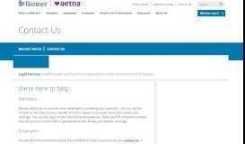 
							         Contact Us | Banner Aetna								  
							    