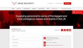 
							         Contact Us - Bespoke Security UK - Wise Security Services								  
							    