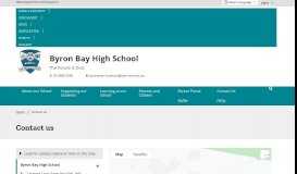 
							         Contact us - Byron Bay High School								  
							    