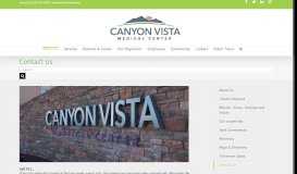 
							         Contact Us | Canyon Vista Medical Center								  
							    