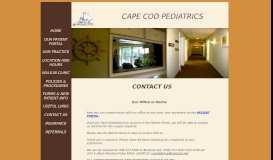 
							         contact us - Cape Cod Pediatrics								  
							    