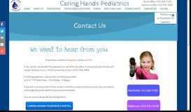 
							         Contact Us - Caring Hands Pediatrics								  
							    