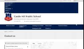 
							         Contact us - Castle Hill Public School								  
							    