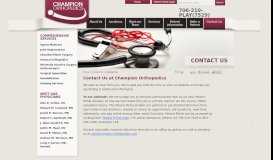 
							         Contact Us | Champion Orthopedics | Palomar Health Mobile								  
							    