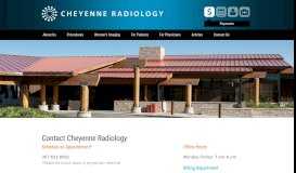 
							         Contact Us - Cheyenne Radiology Group								  
							    
