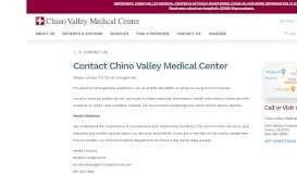 
							         Contact Us | Chino Valley Medical Center								  
							    
