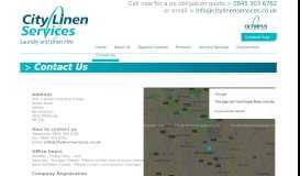 
							         Contact Us - City Linen Services								  
							    