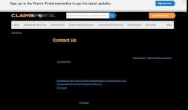 
							         Contact us - Claims Portal								  
							    
