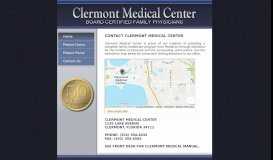 
							         Contact Us - Clermont Medical Center - Board Certified Family ...								  
							    