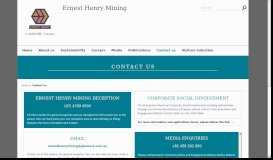 
							         Contact us - Contact us | Ernest Henry Mining								  
							    