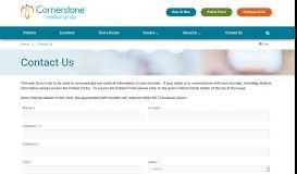 
							         Contact Us | Cornerstone Medical Group								  
							    