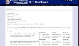 
							         Contact Us – CPE Directorate								  
							    