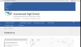 
							         Contact us - Cranebrook High School								  
							    